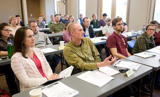 Homebuyer education participants in classroom