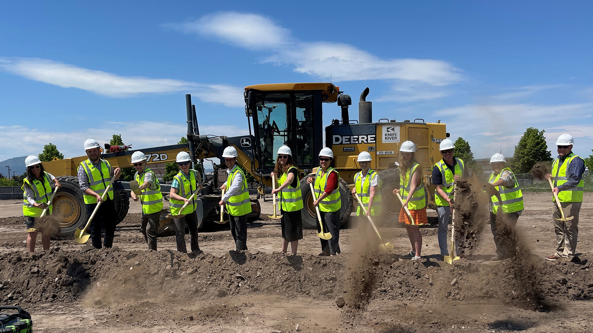 Board members at groundbreaking